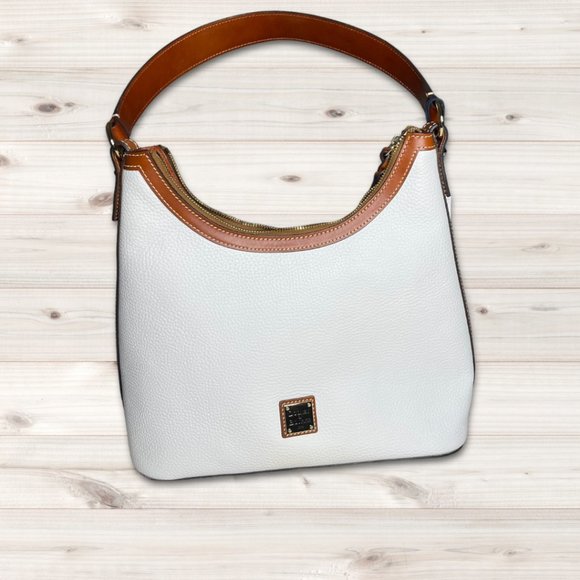 Dooney & Bourke Handbags - New with Tag White Dooney and Bourke Pebble Grain Structured Hobo Purse